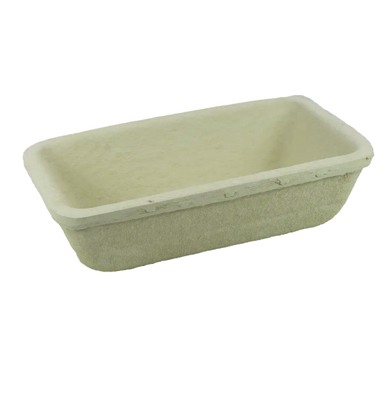 Кошик прямокутний 25х12 см (700 - 950 г) з деревної целюлози, пшениця 0271 фото
