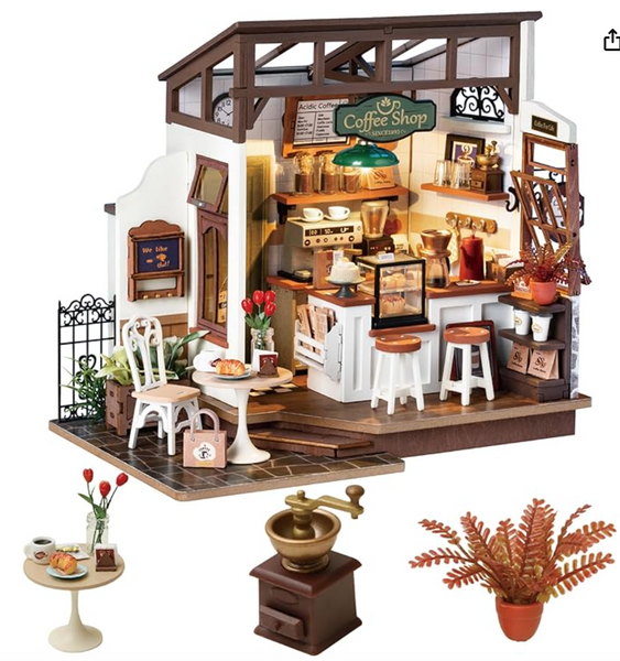 book nook Кав'ярня (бук нук мініатюра для книжкової полиці) 0510 фото