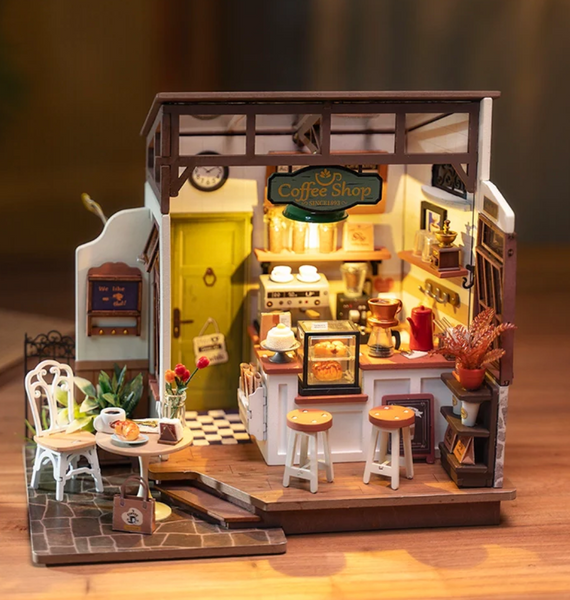 book nook Кав'ярня (бук нук мініатюра для книжкової полиці) 0510 фото