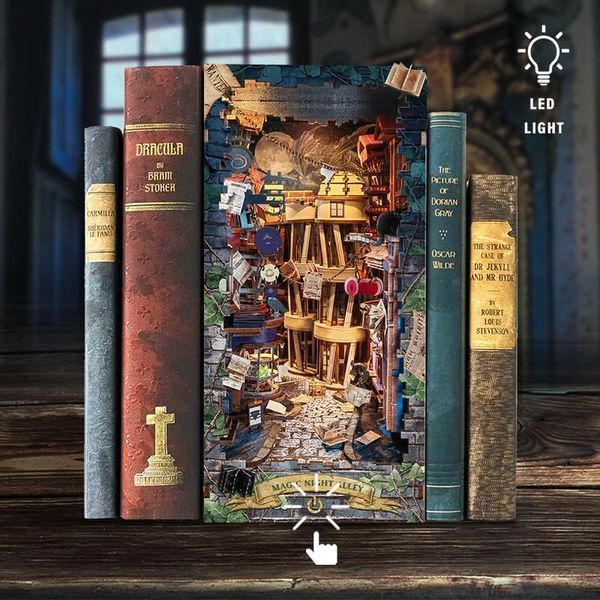 book nook Harry Potter Magic Night Alley (бук нук мініатюра для книжкової полиці) 0512 фото