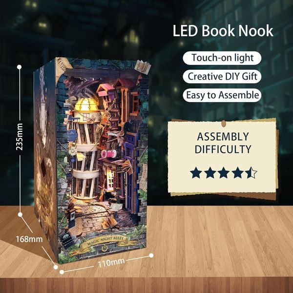 book nook Harry Potter Magic Night Alley (бук нук мініатюра для книжкової полиці) 0512 фото