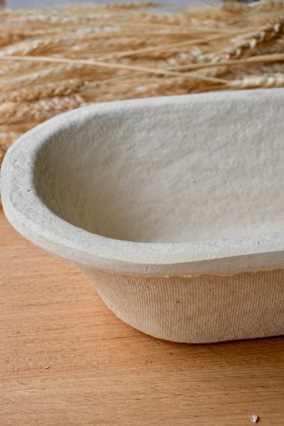 Кошик овальний 23х15 см (500 - 950 г) з деревної целюлози, широкий гладкий 0262 фото
